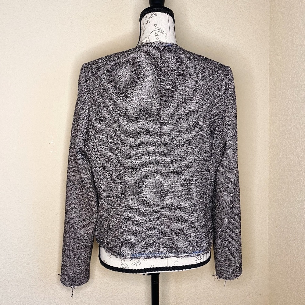 Rebecca Taylor Stretch Tweed Embellished Jacket 12 - Picture 5 of 12